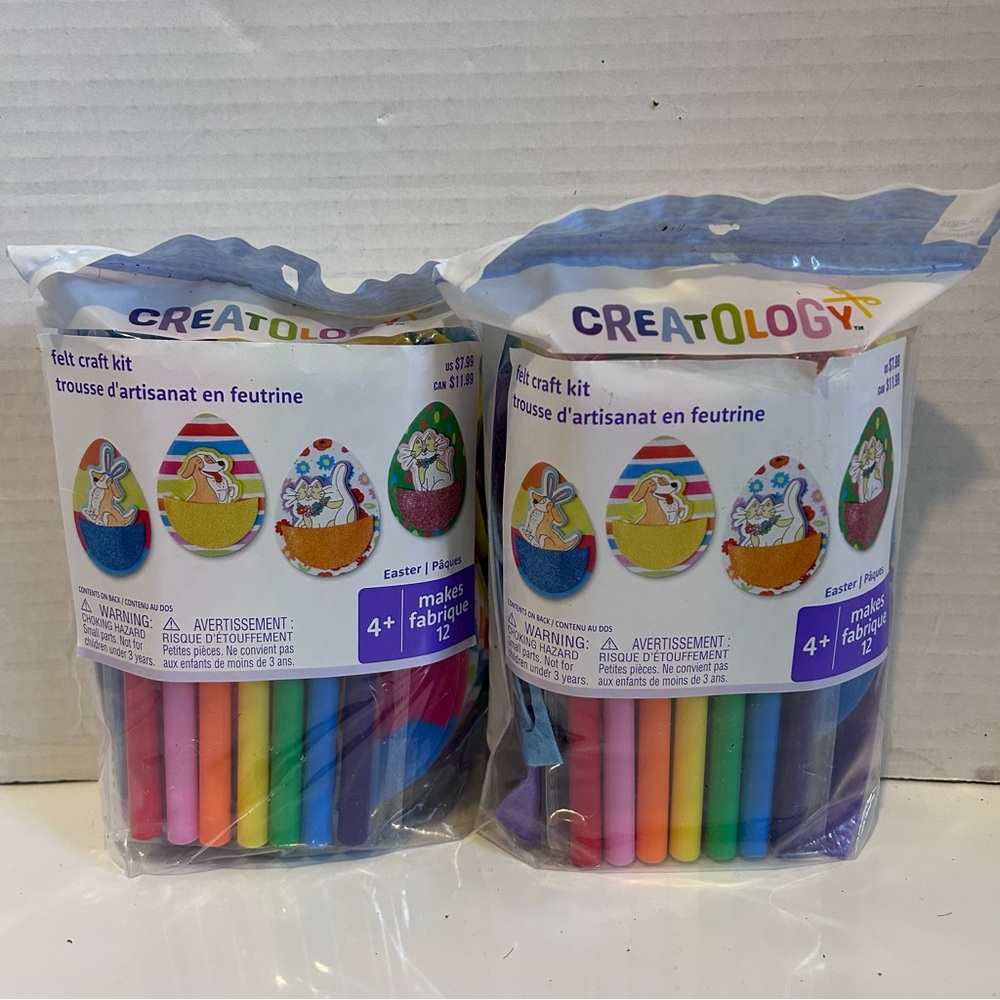 Lot of 2 Creatology Easter felt craft kit Makes 24